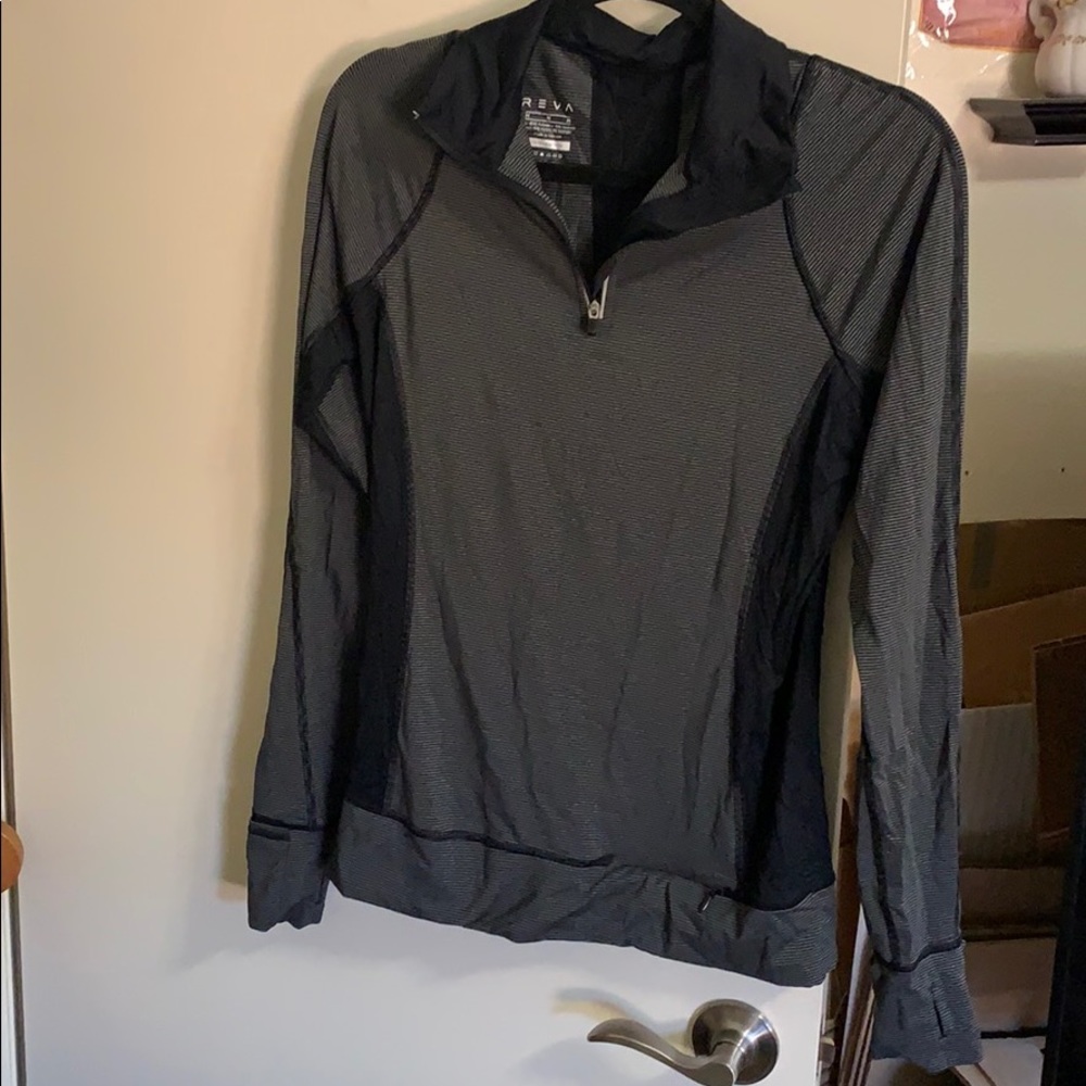 Black Reva long sleeve work out top.